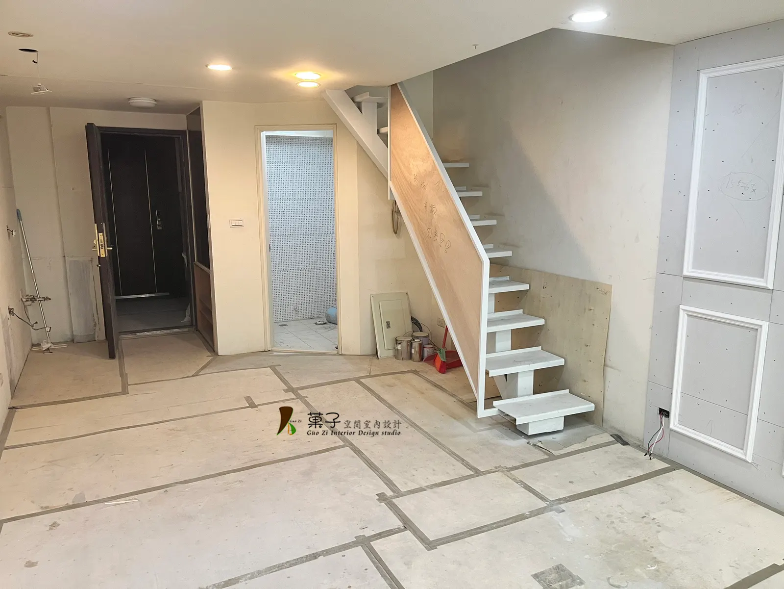 清新美式樓中樓－施工過程｜菓子空間室內設計舊屋翻新作品