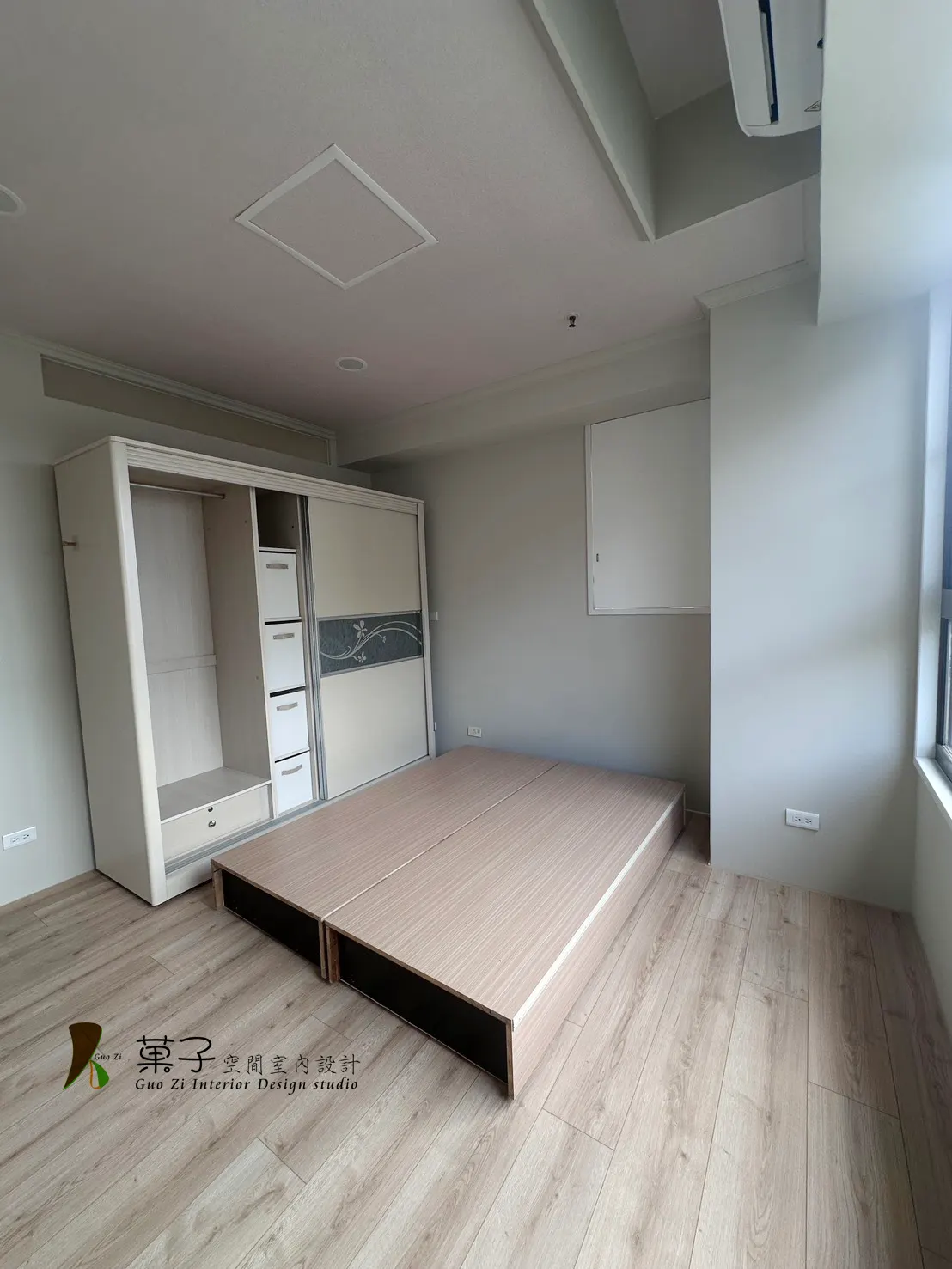 簡單舒適一房一廳完工實景－新竹 18 坪中古屋輕翻新｜菓子空間室內設計