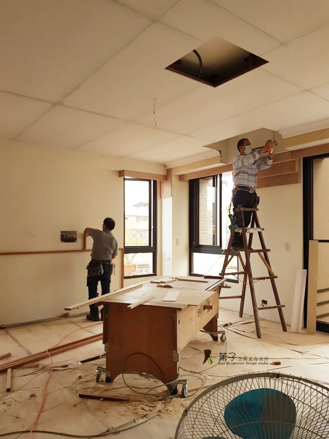 以木之名百坪別墅－施工過程｜菓子空間室內設計住宅設計作品