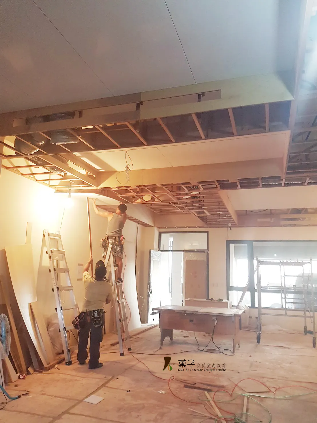 以木之名百坪別墅－施工過程｜菓子空間室內設計住宅設計作品